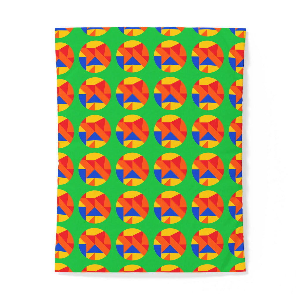 Broken Circle Planes Cotton Duvet Cover – Cubist Abstract Pattern