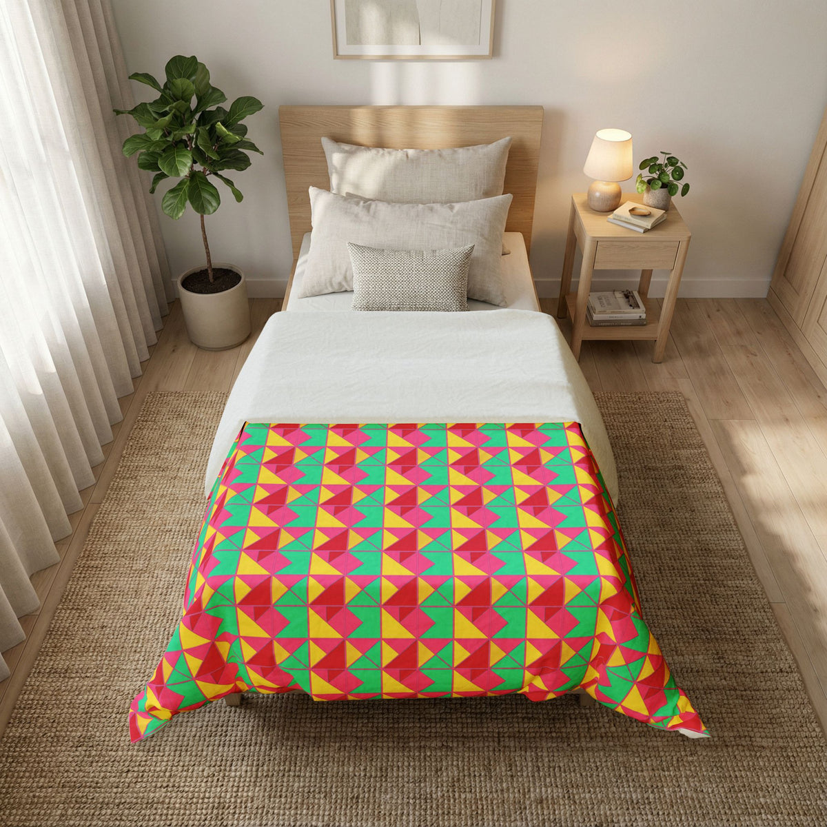 Jewel Block Quilt Cotton Duvet Cover – Candy Christmas