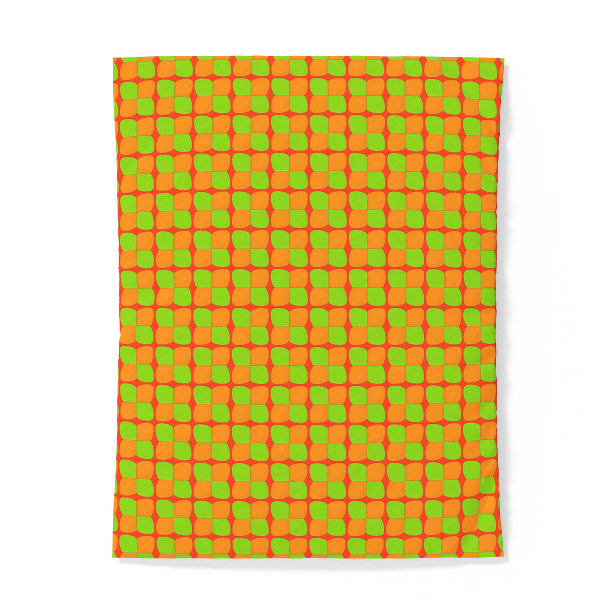 Bold Bulge Checker Cotton Duvet Cover – Hot Citrus