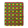 Jewel Harlequin Check Sherpa Fleece Blanket – Harlequin Geometric Pattern