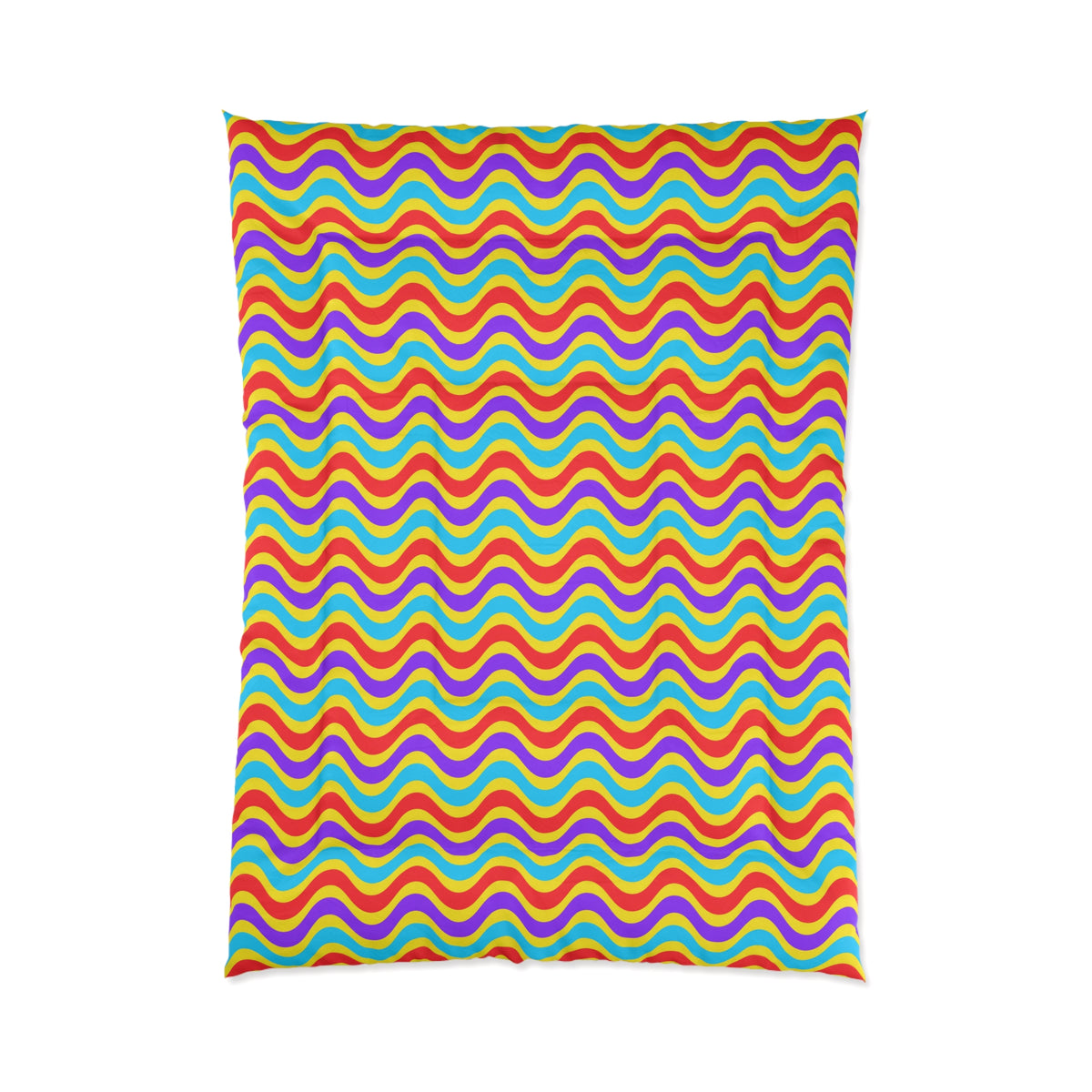 Wide Wave Interference Comforter – Op-Art Waves Pattern