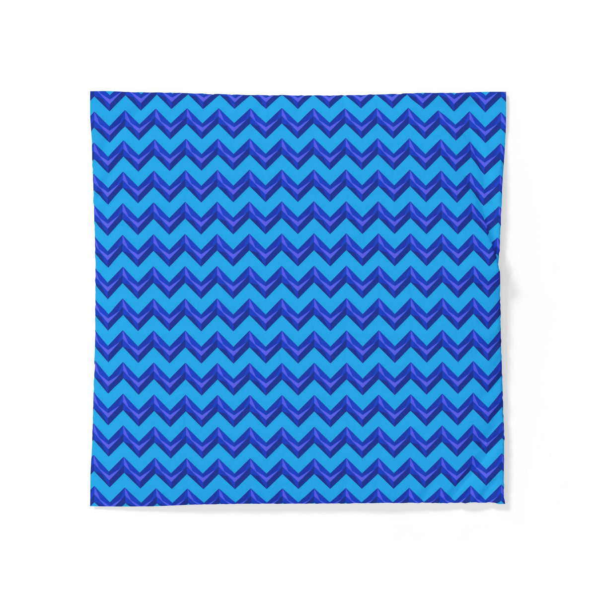 Broad Cut-Gem Chevrons Cotton Duvet Cover – Ice Jewel
