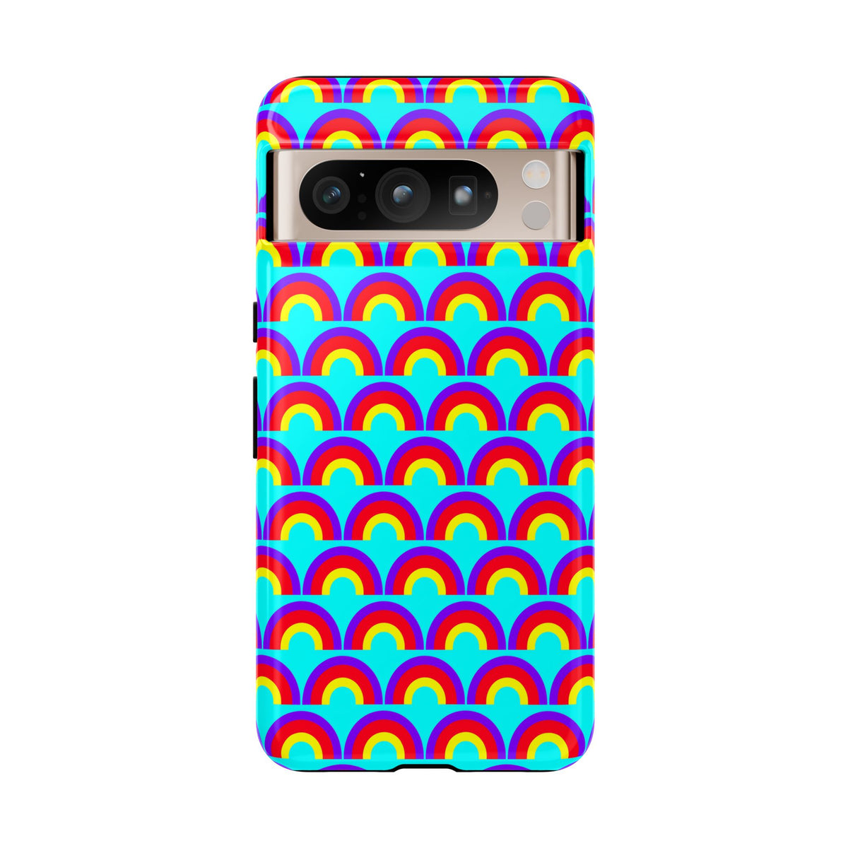 Chromatic Scallop Ripple Tough Phone Case – Op-Art Scallops Pattern