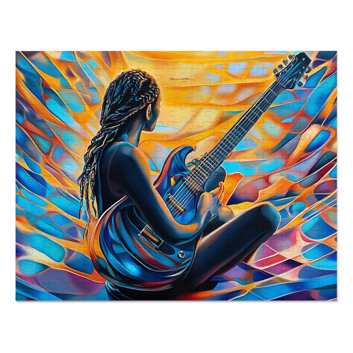 Guitar Dreamer Jigsaw Puzzle with Tin – Psychedelic Music Art