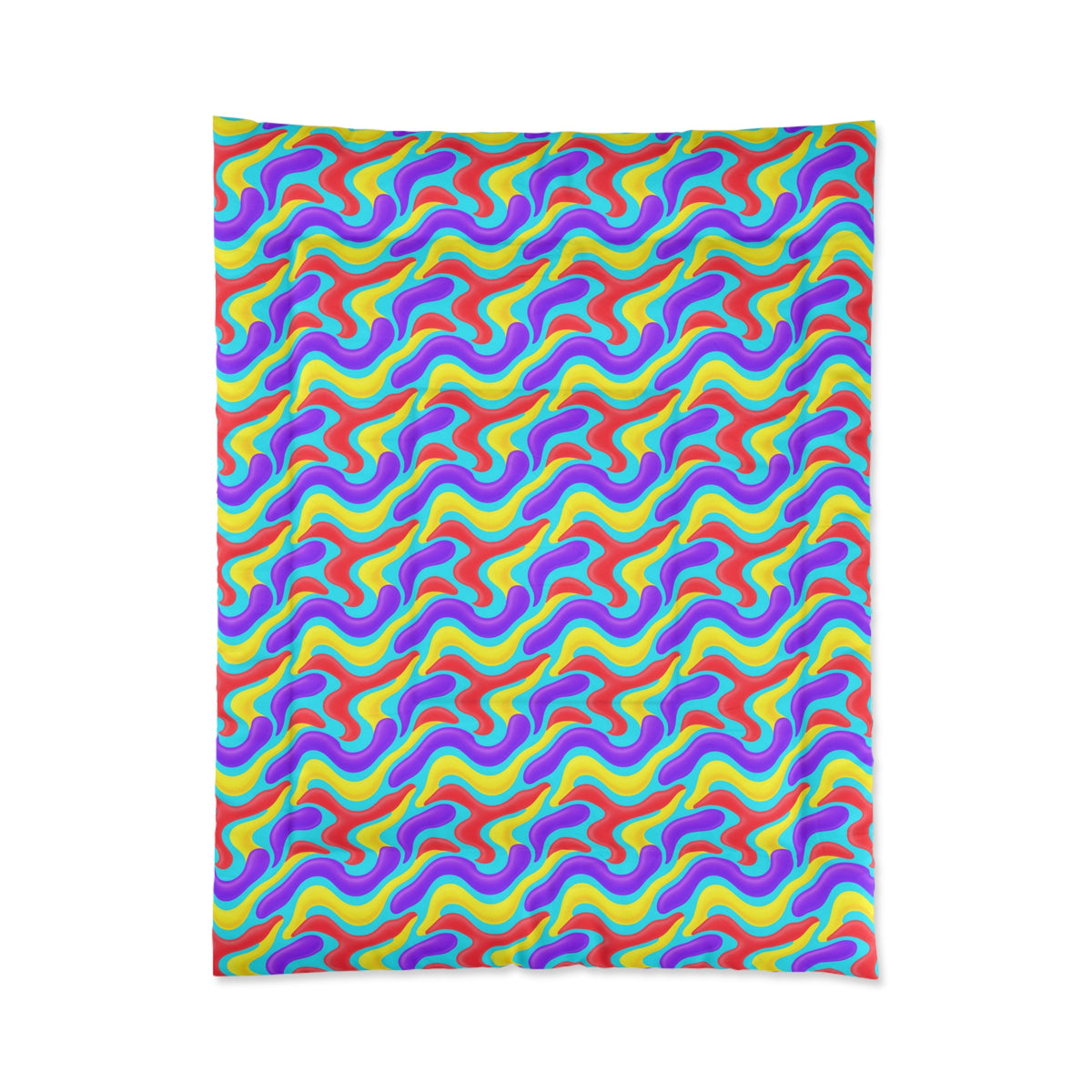 Liquid Band Ripple Comforter – Op-Art Fluid Bands Pattern