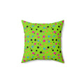 Splat Storm Faux Suede Cushion – Tropical Punch