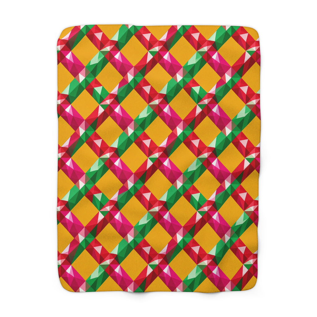 Big Jewel Prism Weave II Sherpa Fleece Blanket – Prism Weave Pattern