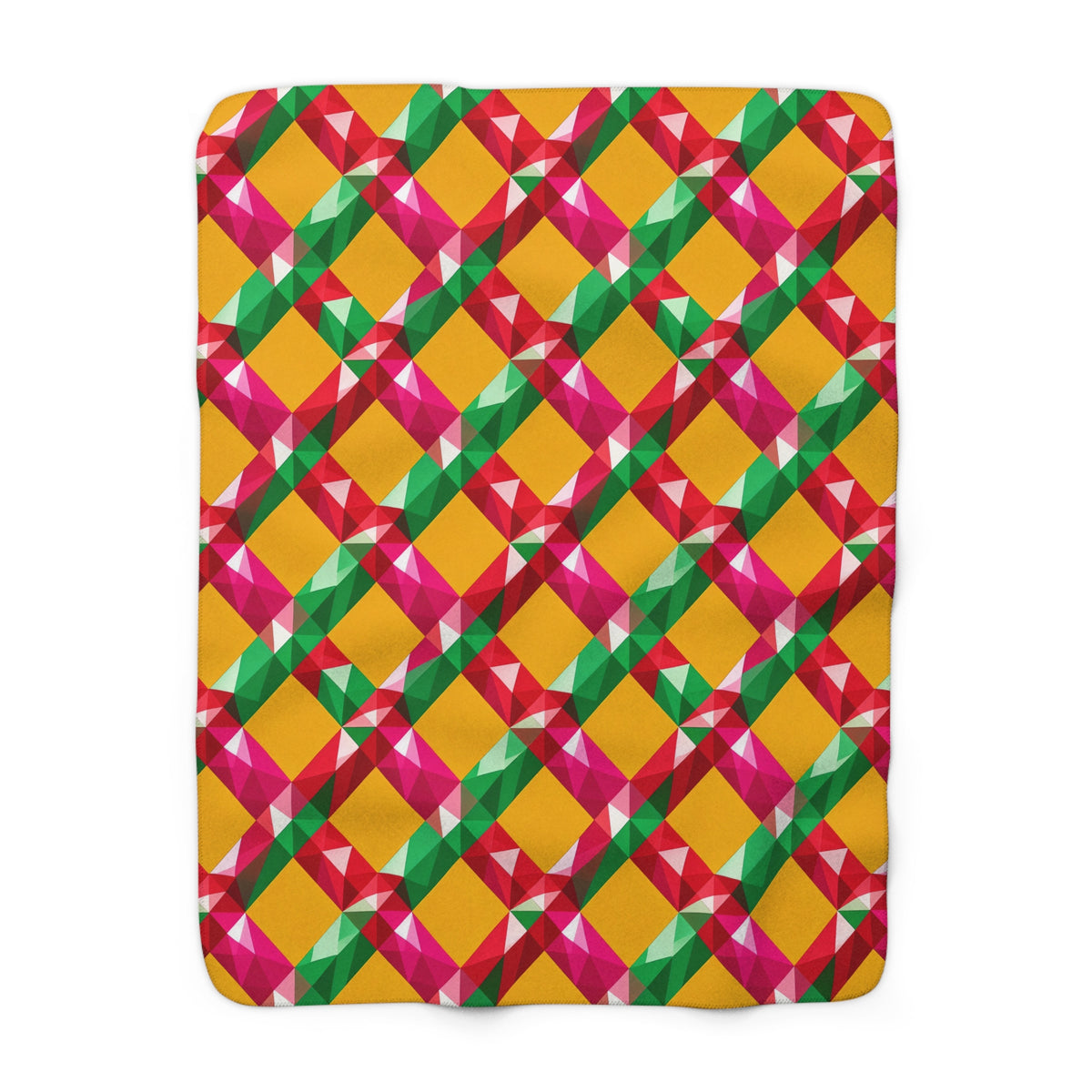Big Jewel Prism Weave II Sherpa Fleece Blanket – Prism Weave Pattern