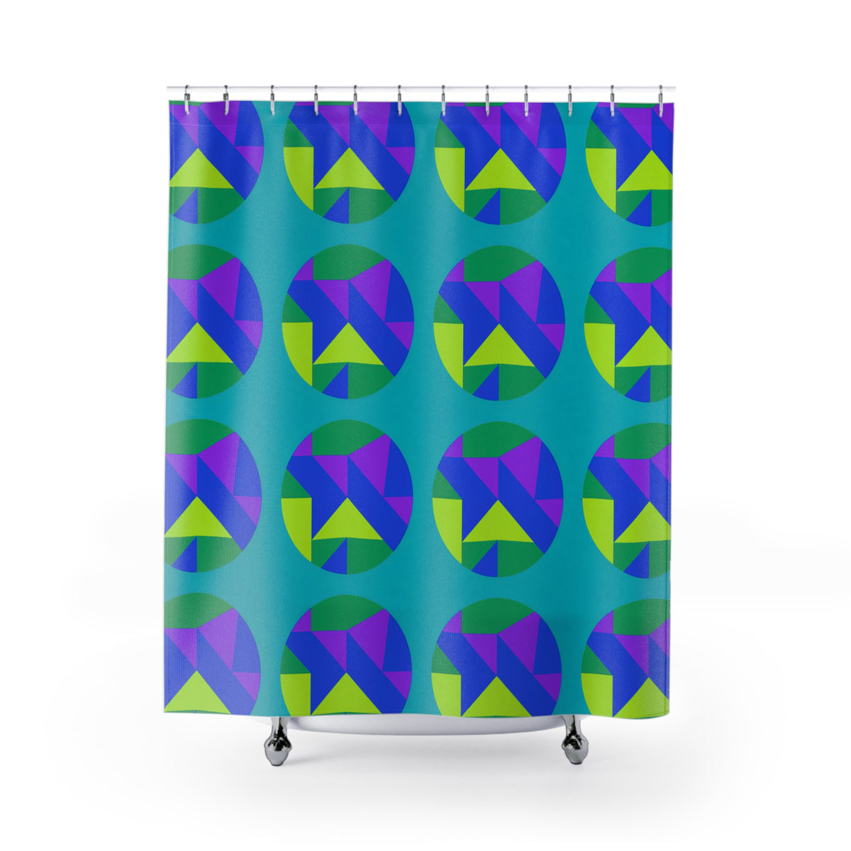 Broken Circle Planes Shower Curtain – Peacock Jewel