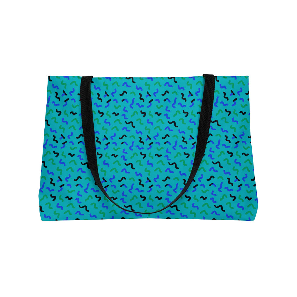 Squiggle Strokes Weekender Tote Bag – Peacock Jewel
