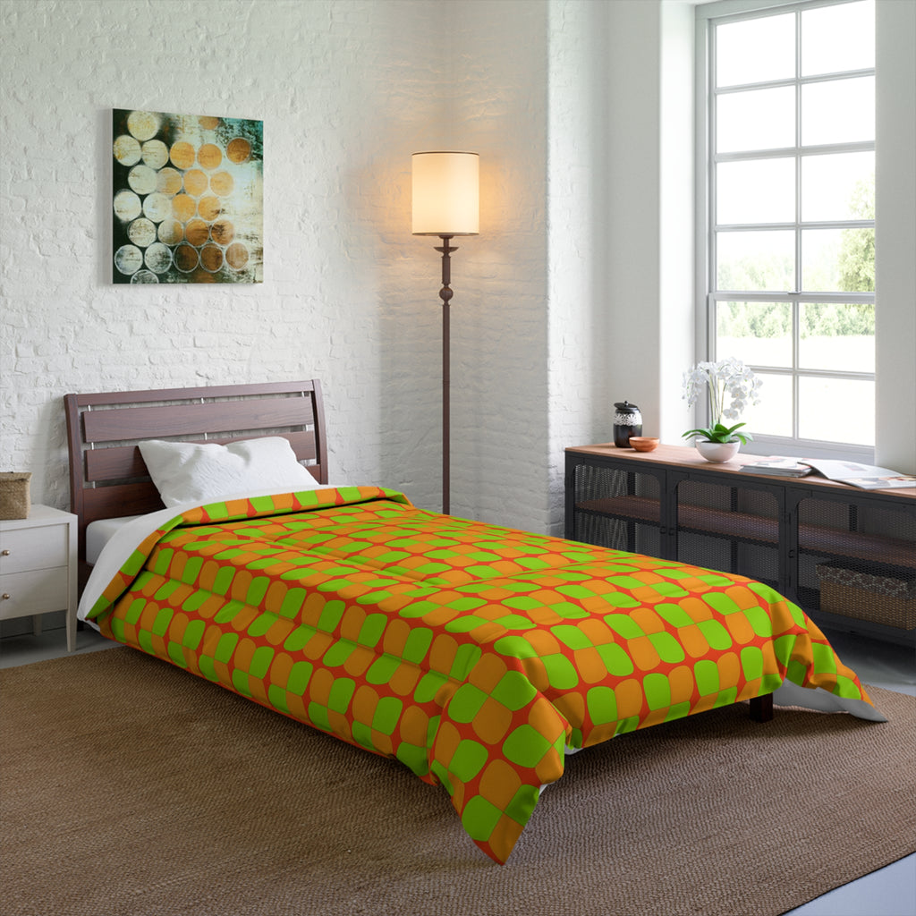 Bold Bulge Checker Comforter – Hot Citrus
