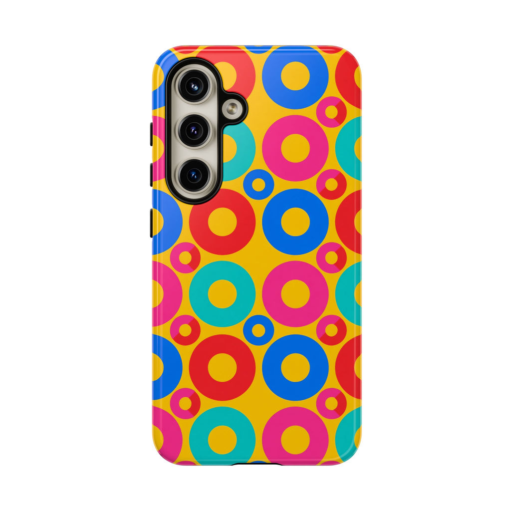 Big Ring Blocks Tough Phone Case – Geometric Blocks Pattern