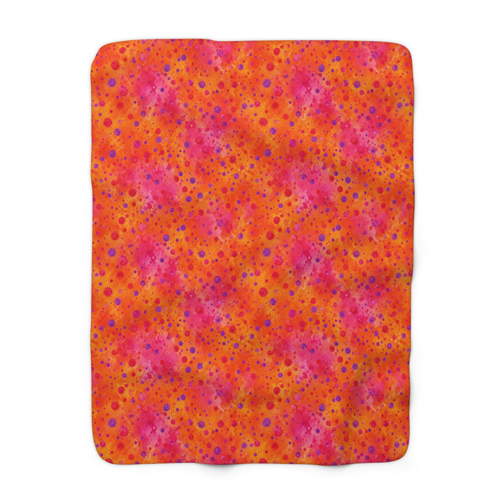 Pigment Dot Bleeds Sherpa Fleece Blanket – Watercolour Bleed Pattern