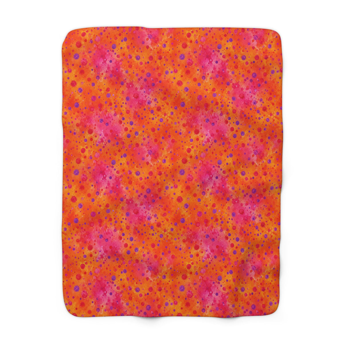 Pigment Dot Bleeds Sherpa Fleece Blanket – Watercolour Bleed Pattern