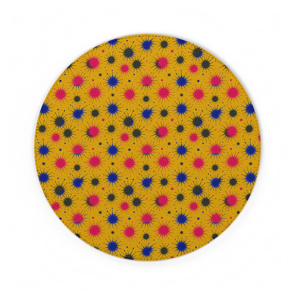 Splash Crowns Vegan Leather Mouse Mat – Ink Splash Pattern