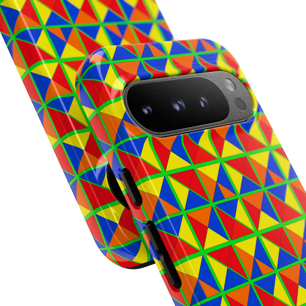Split Square Fiesta Tough Phone Case – Cubist Geometric Pattern