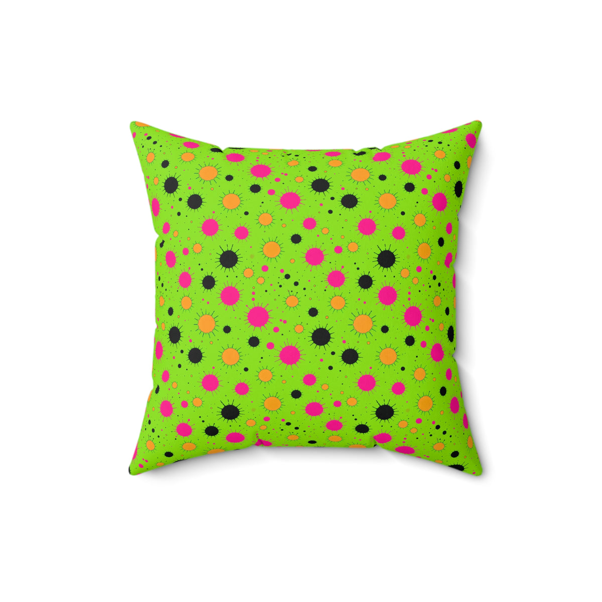 Blot Burst Faux Suede Cushion – Tropical Punch