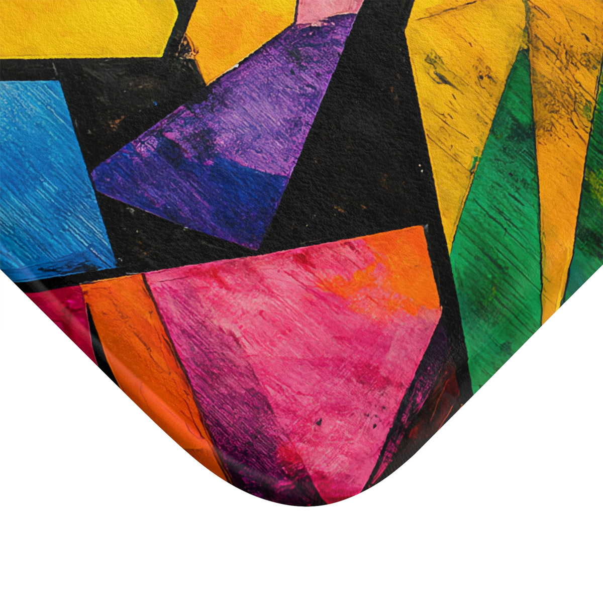 Shattered Prism Geometry Bath Mat – Geometric Abstract Art