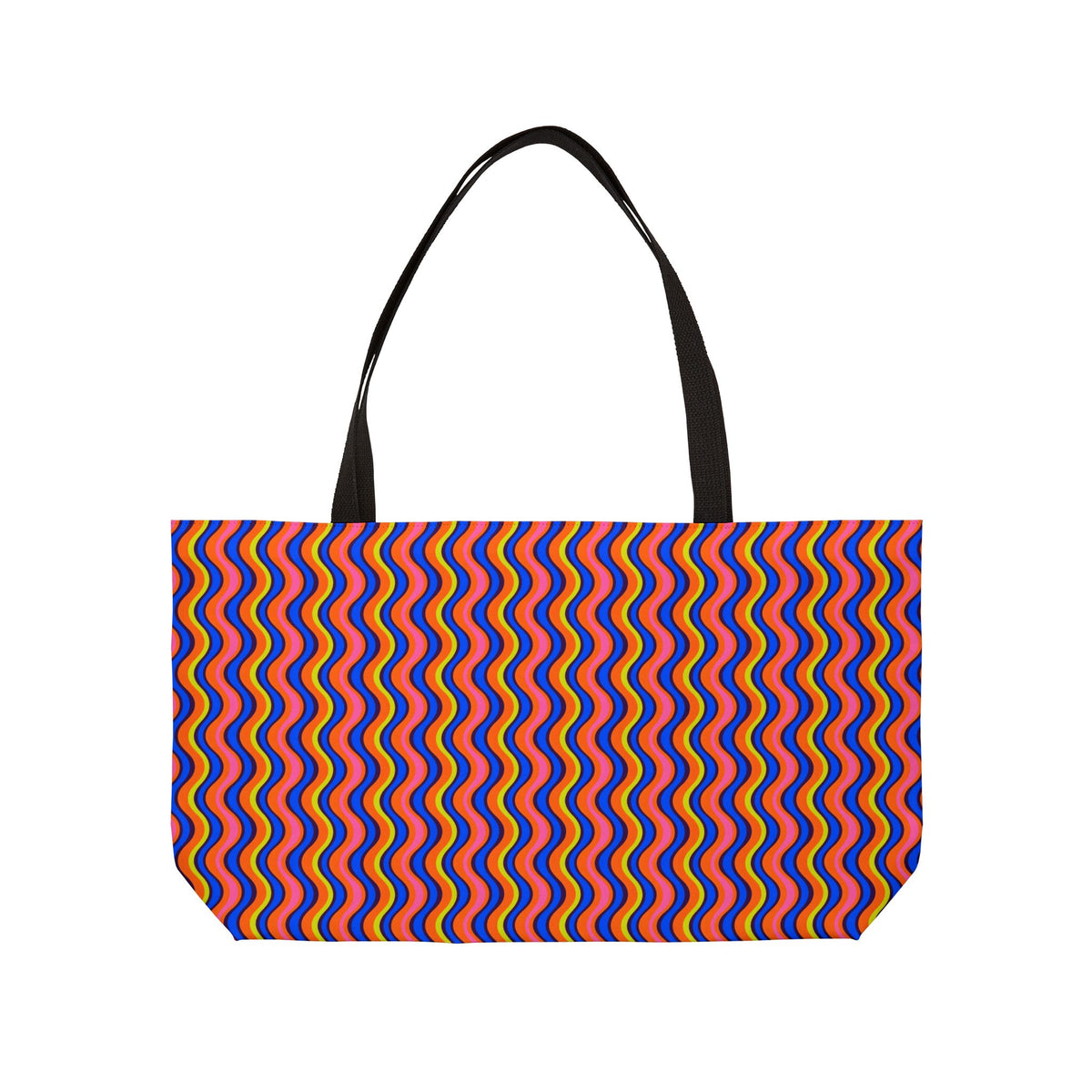Warped Circus Stripes Weekender Tote Bag – Op-Art Pattern