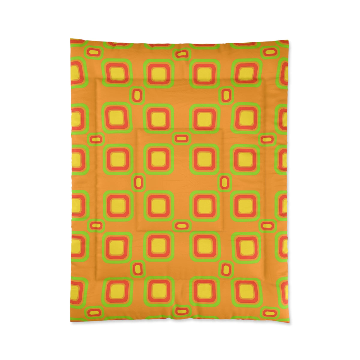 Big Ripple Squares Comforter – Hot Citrus
