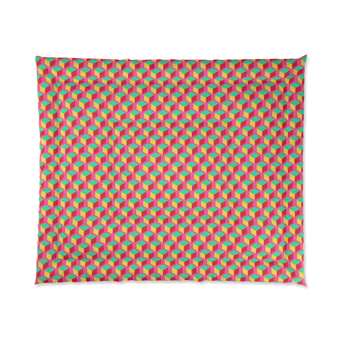 Giant Faceted Cubes II Comforter – Candy Christmas