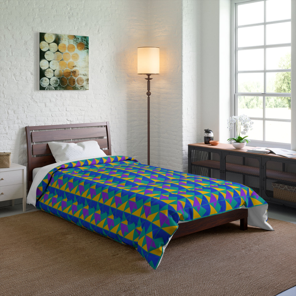 Jewel Block Quilt Comforter – Peacock Jewel