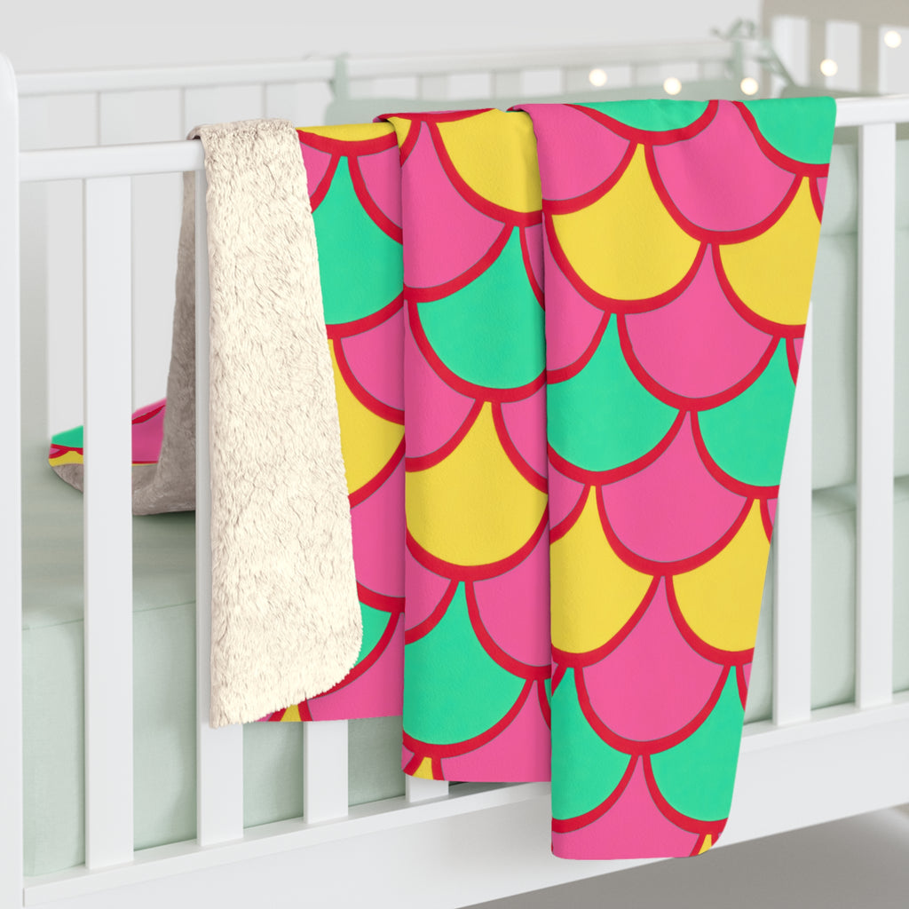Big Jewel Scales II Sherpa Fleece Blanket – Candy Christmas