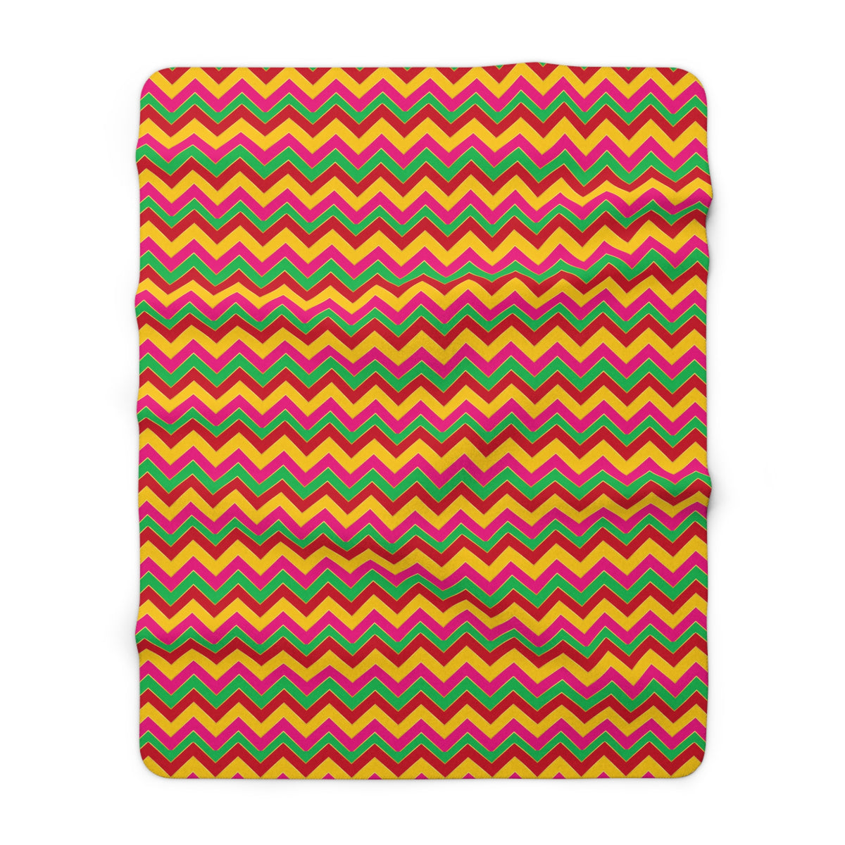 Jewel Chevron Bands Sherpa Fleece Blanket – Chevron Geometric Pattern