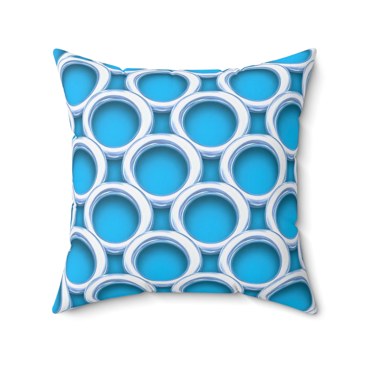 Big Gold Ring Weave Faux Suede Cushion – Ice Jewel