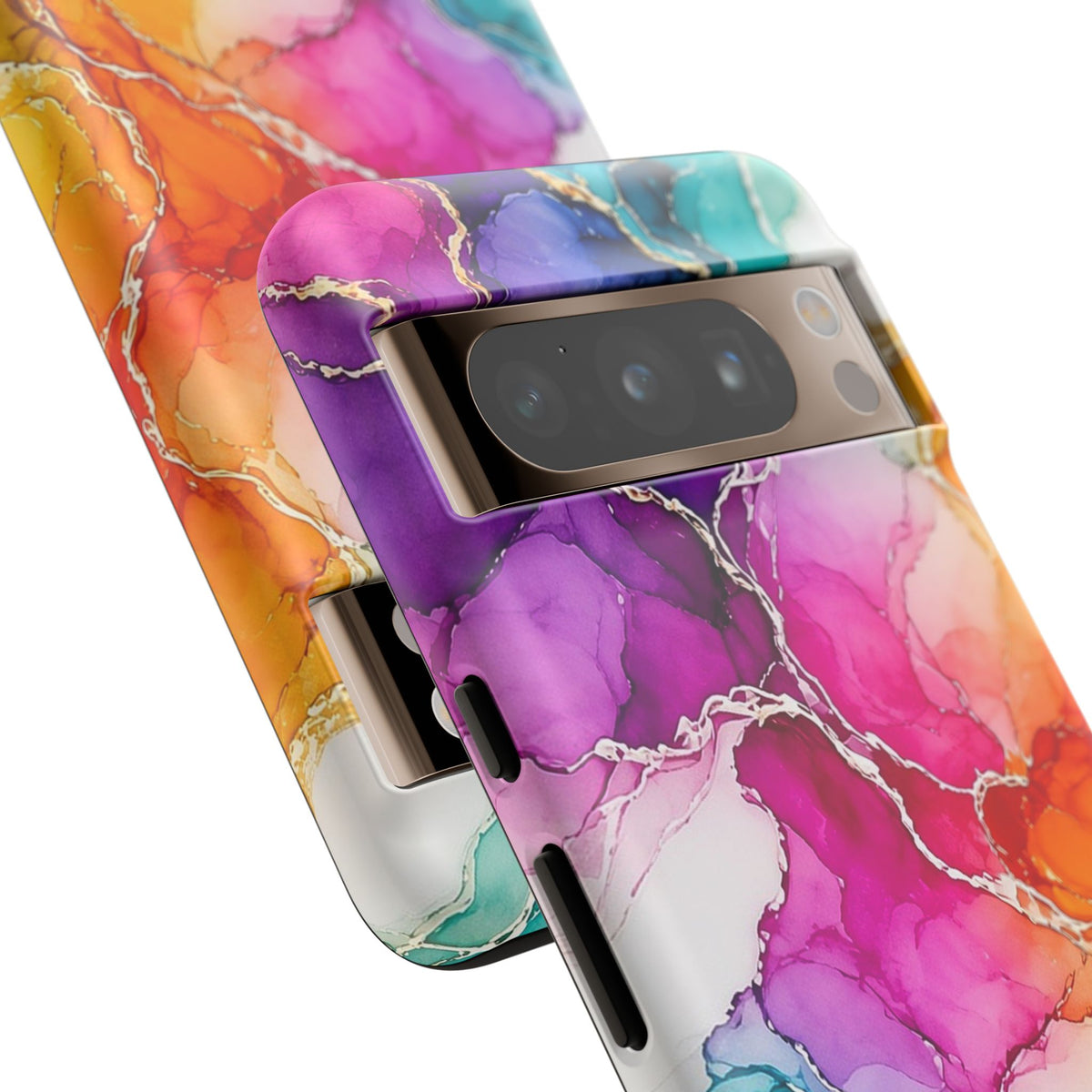Rainbow Alcohol Ink Bloom Tough Phone Case