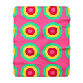 Giant Op-Art Jewel Rings Sherpa Fleece Blanket – Candy Christmas