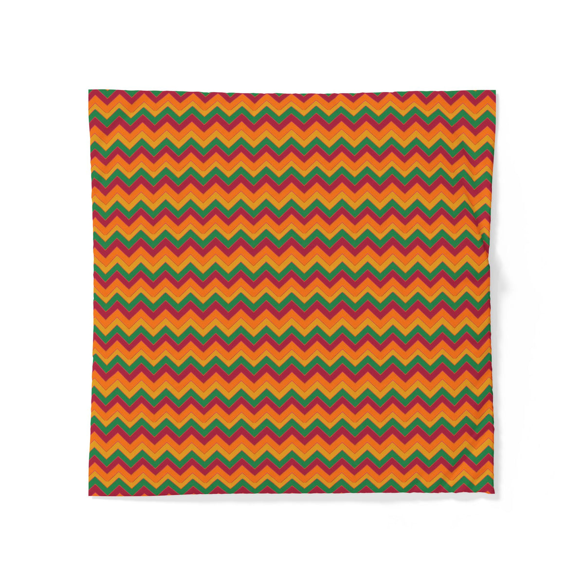 Jewel Chevron Bands Cotton Duvet Cover – Cranberry Spice