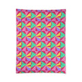 Cubist Sunburst Blocks Comforter – Candy Pop on Raspberry