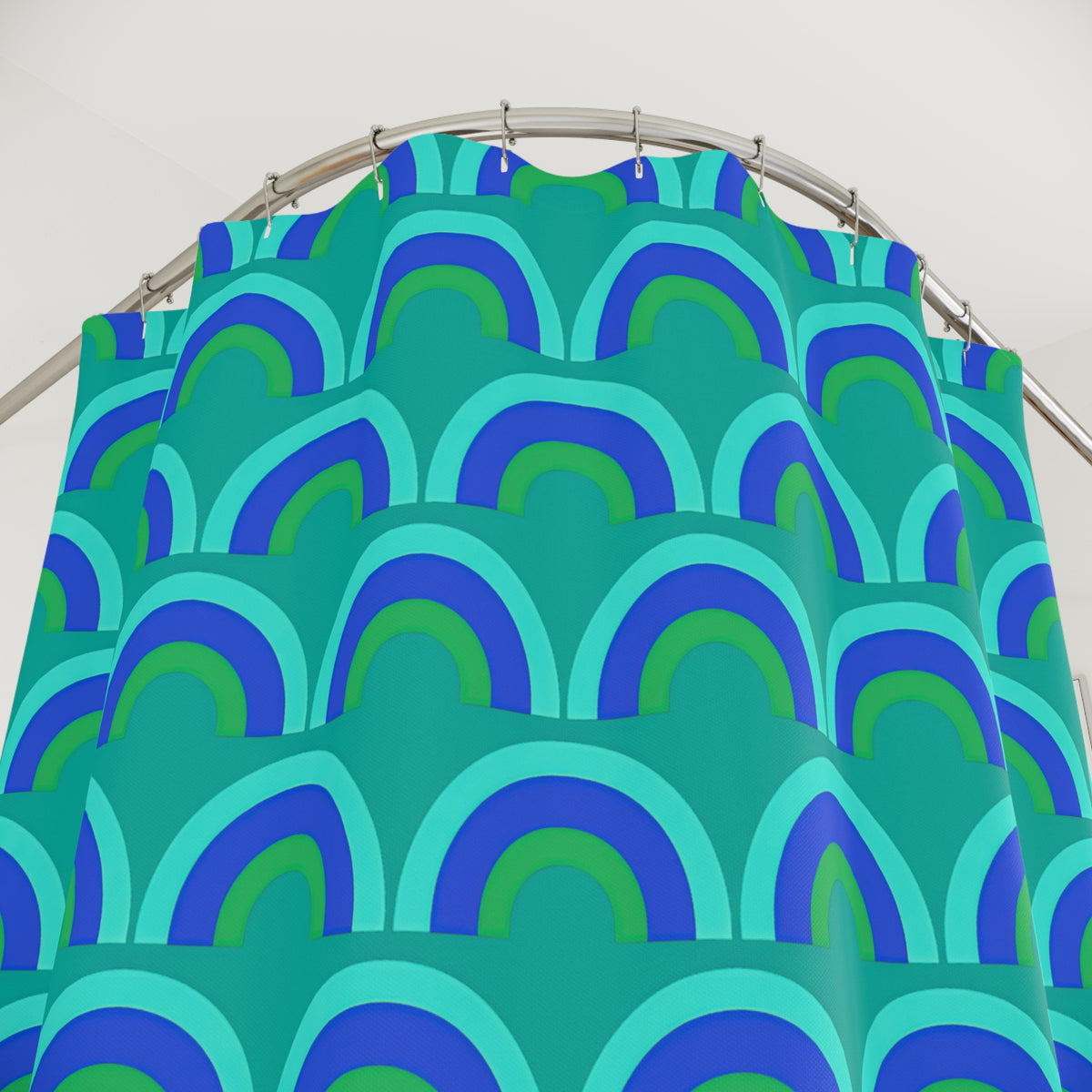 Chromatic Scallop Ripple Shower Curtain – Ocean Jewel