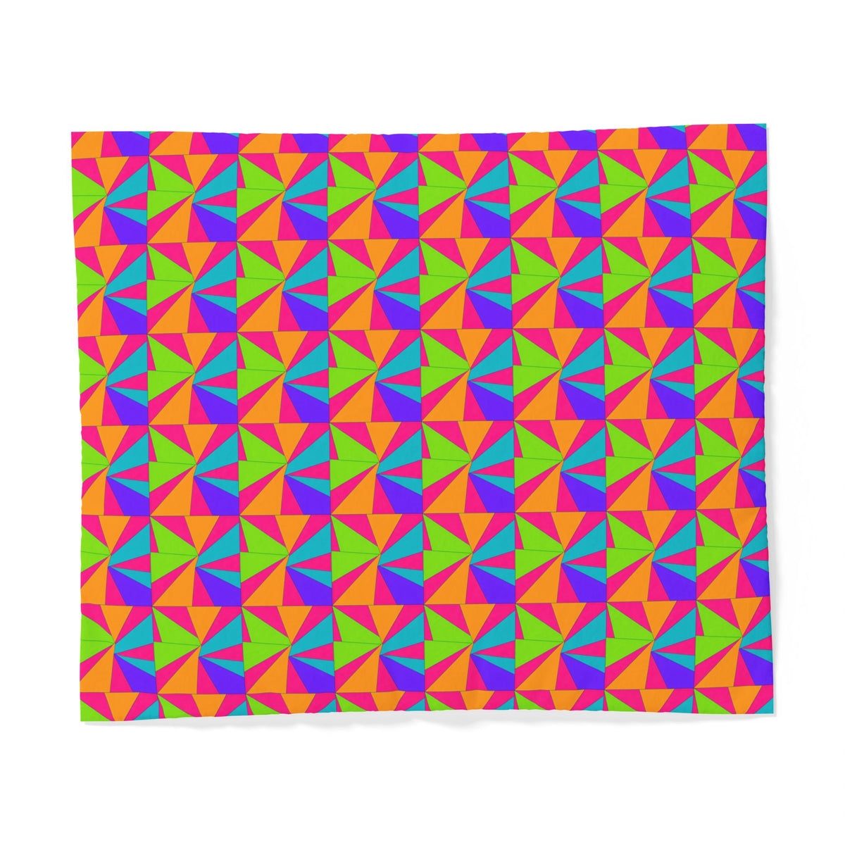 Cubist Sunburst Blocks Cotton Duvet Cover – Tropical Punch