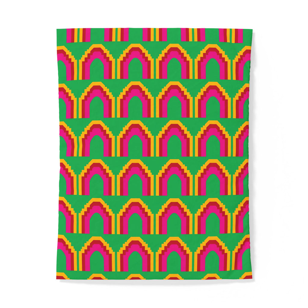 Grand Stepped Arches Cotton Duvet Cover – Art-Deco Arches Pattern