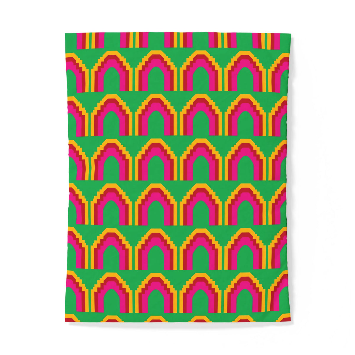 Grand Stepped Arches Cotton Duvet Cover – Art-Deco Arches Pattern