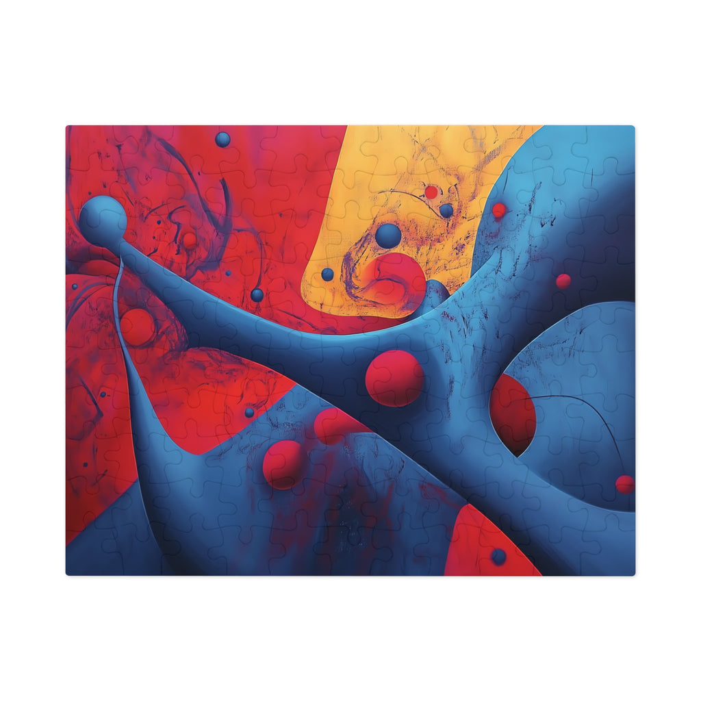 Surreal Red Flow Jigsaw Puzzle with Tin – Surreal Abstract Art