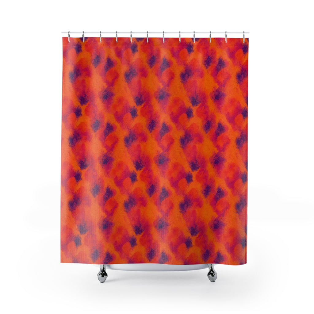 Granulated Colour Pools Shower Curtain – Watercolour Bleed Pattern