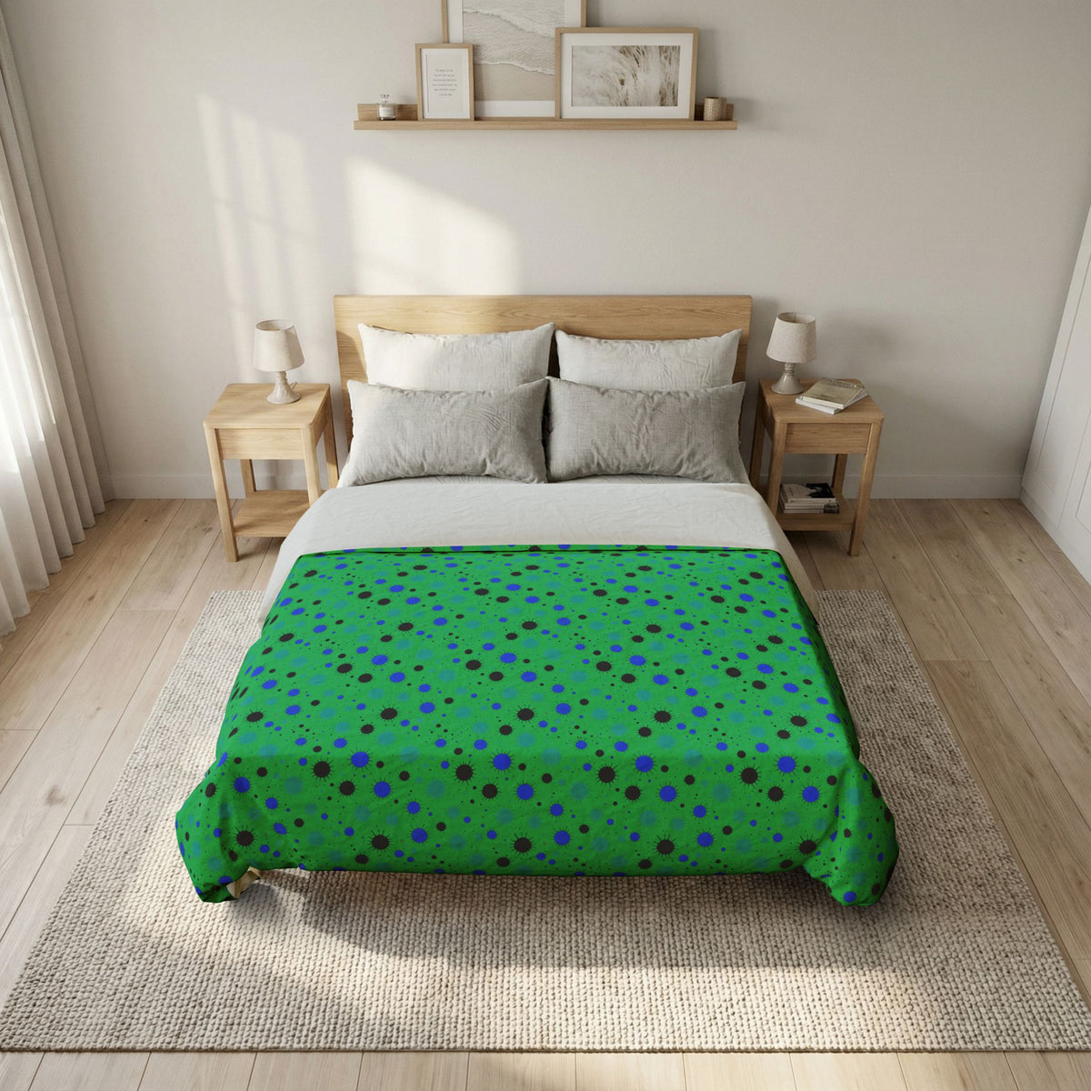 Blot Burst Cotton Duvet Cover – Ocean Jewel