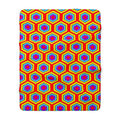 Concentric Hexagon Ripple Sherpa Fleece Blanket – Op-Art Hexagons Pattern