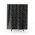 Jewel Bubble Clusters Shower Curtain – Liquid Chrome Pattern