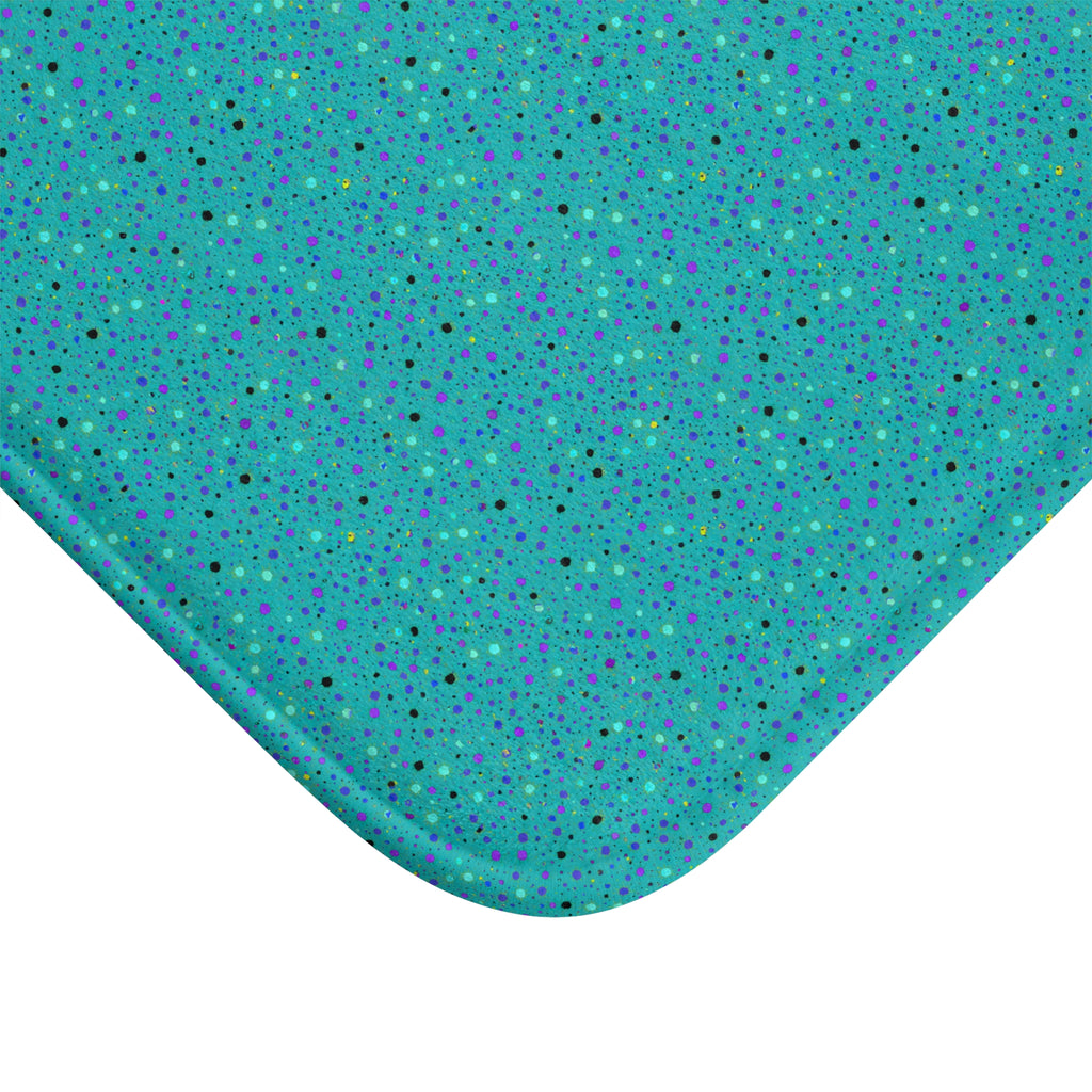 Confetti Spatter Bath Mat – Peacock Jewel