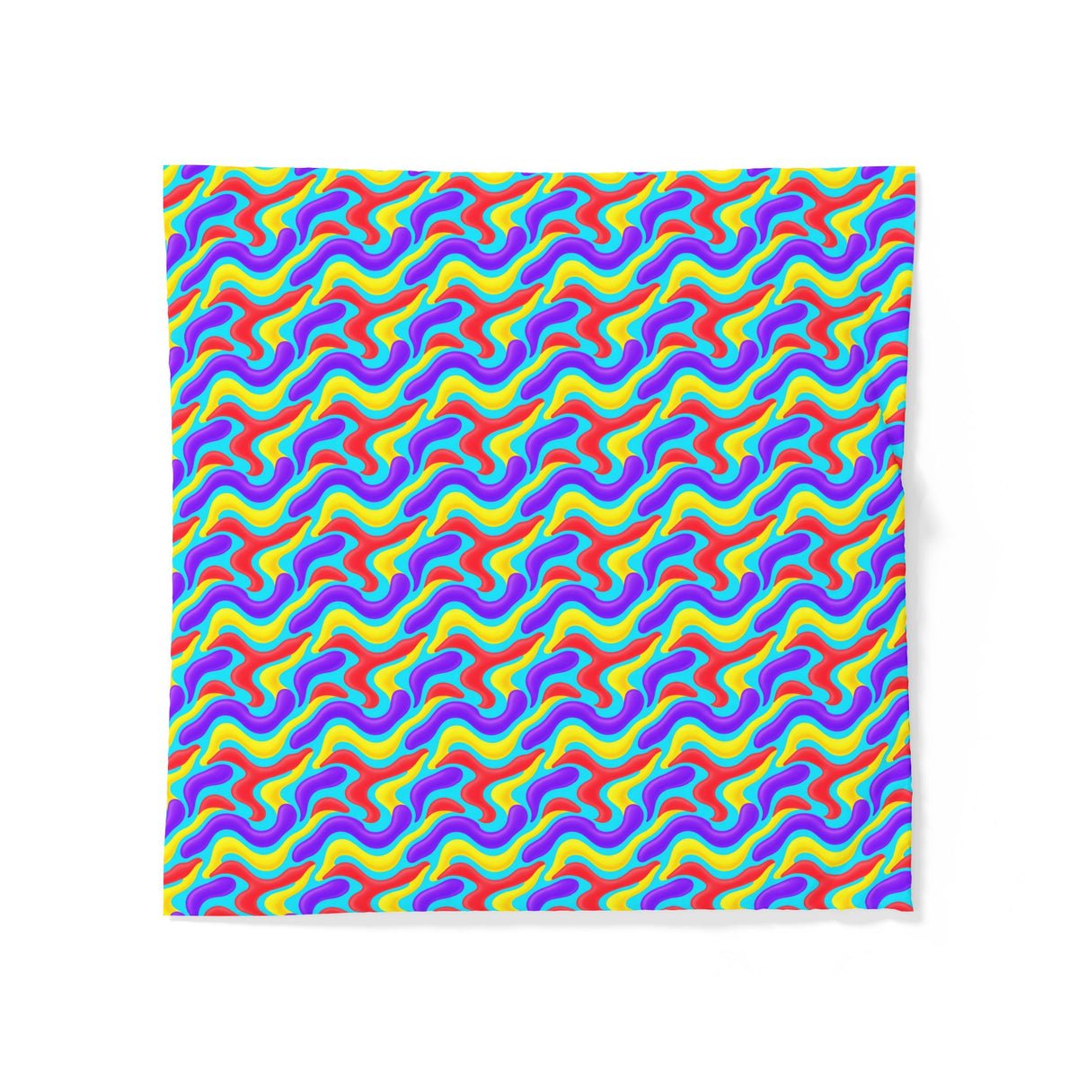 Liquid Band Ripple Cotton Duvet Cover – Op-Art Fluid Bands Pattern