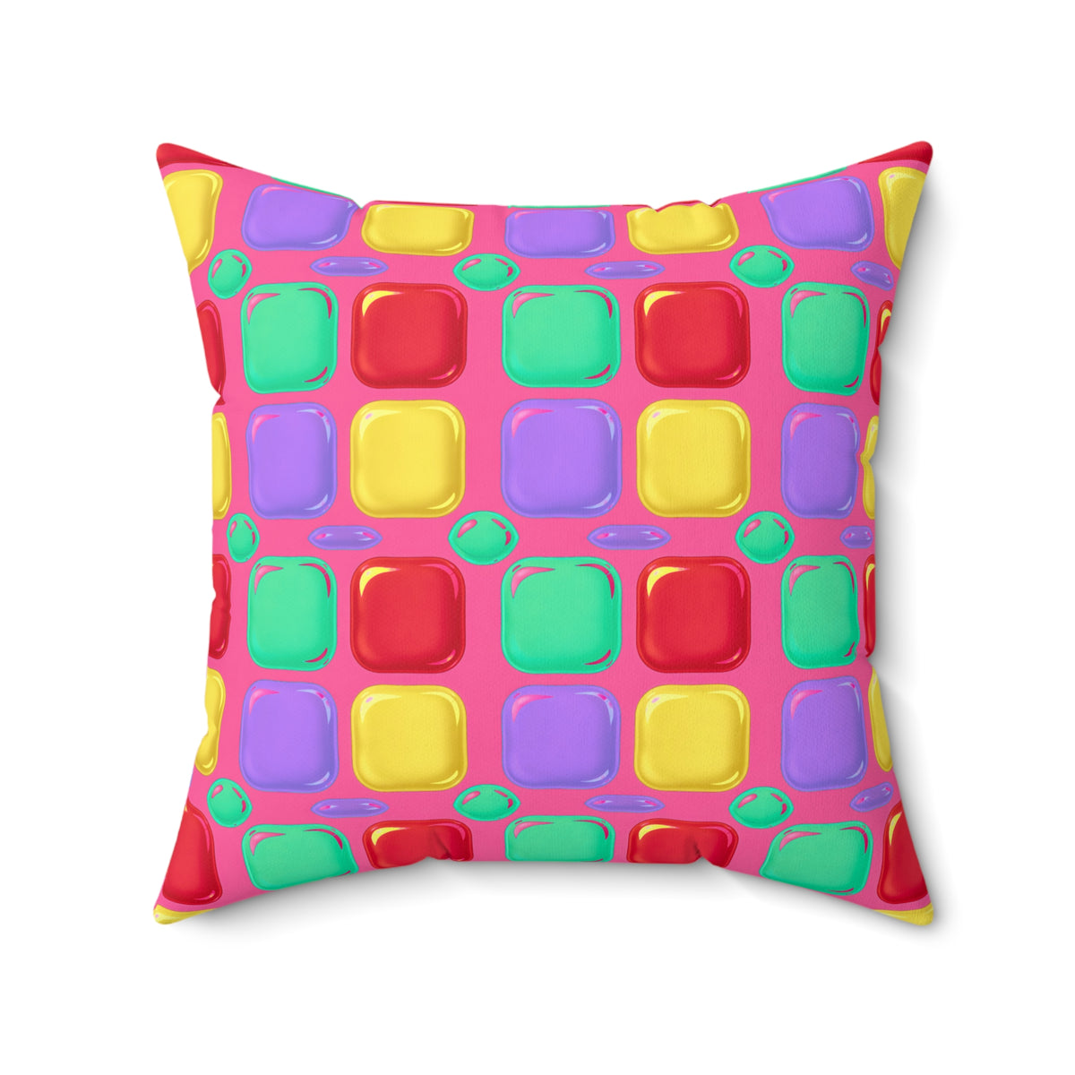 Giant Puffy Glass Cushions Faux Suede Cushion – Candy Christmas