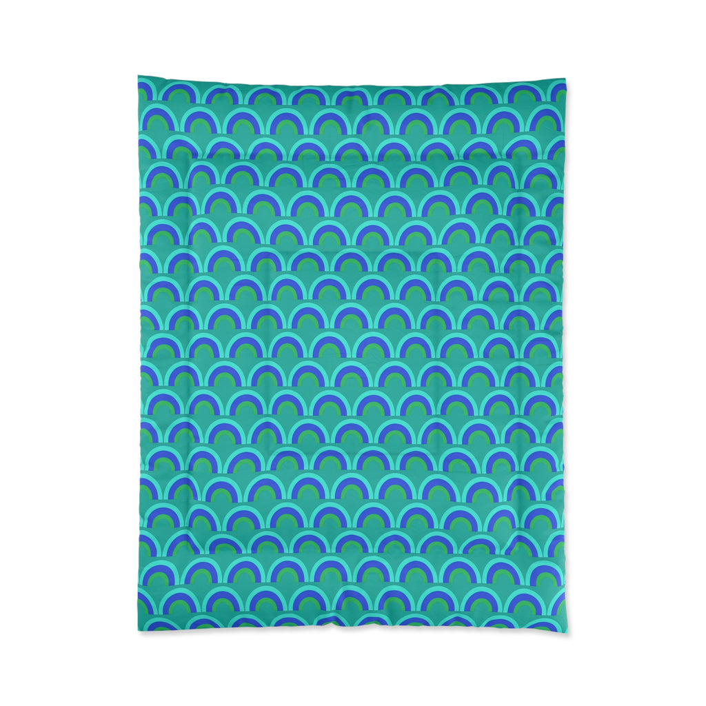 Chromatic Scallop Ripple Comforter – Ocean Jewel