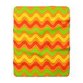 Big Ripple Chevrons Sherpa Fleece Blanket – Hot Citrus