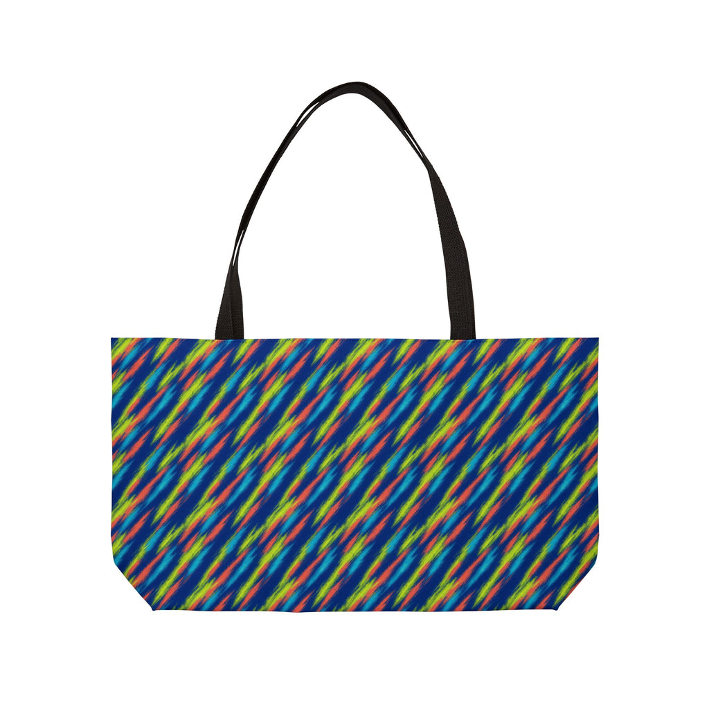 Arashi Neon Streaks Weekender Tote Bag – Shibori Dye Pattern