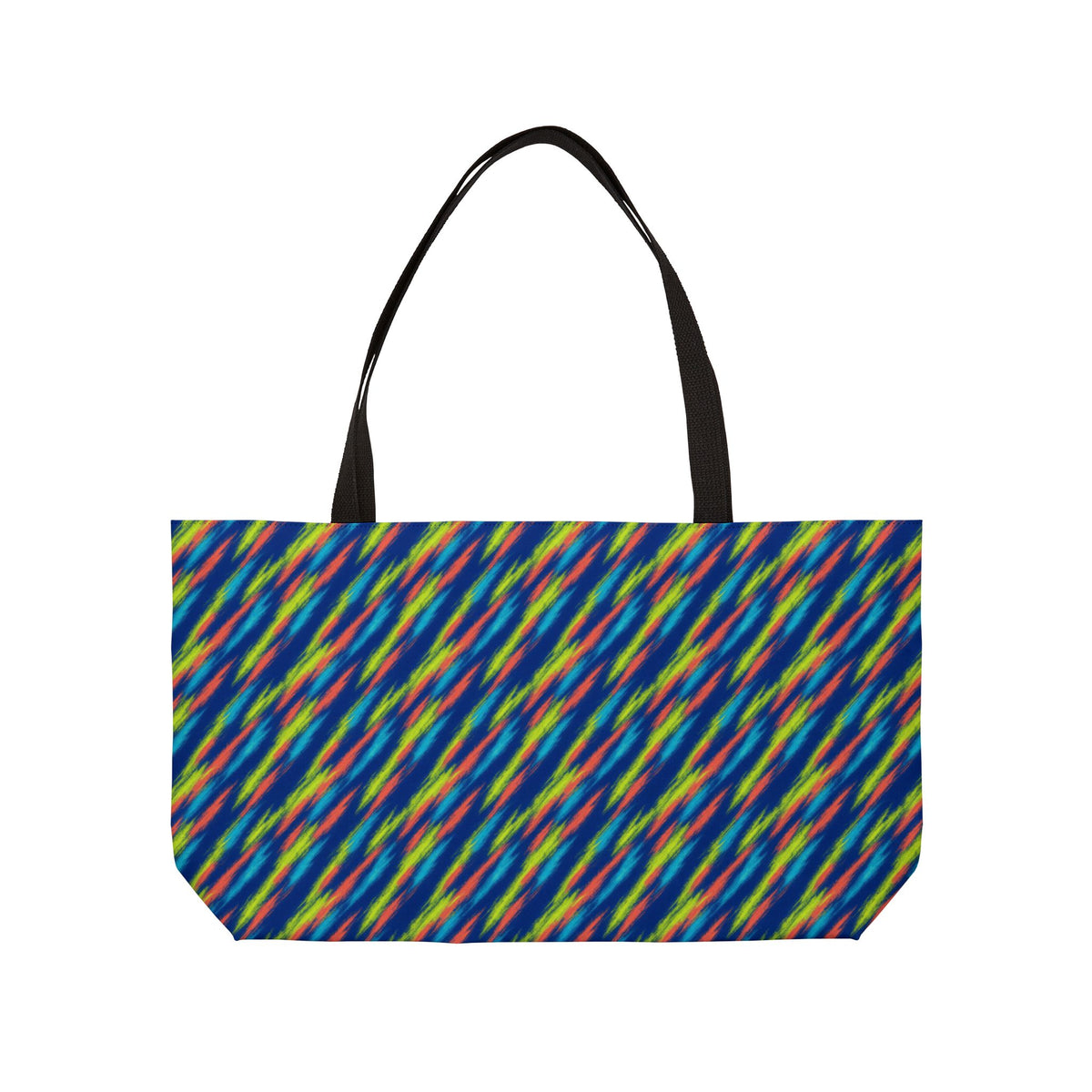 Arashi Neon Streaks Weekender Tote Bag – Shibori Dye Pattern