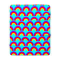 Chromatic Scallop Ripple Sherpa Fleece Blanket – Op-Art Scallops Pattern